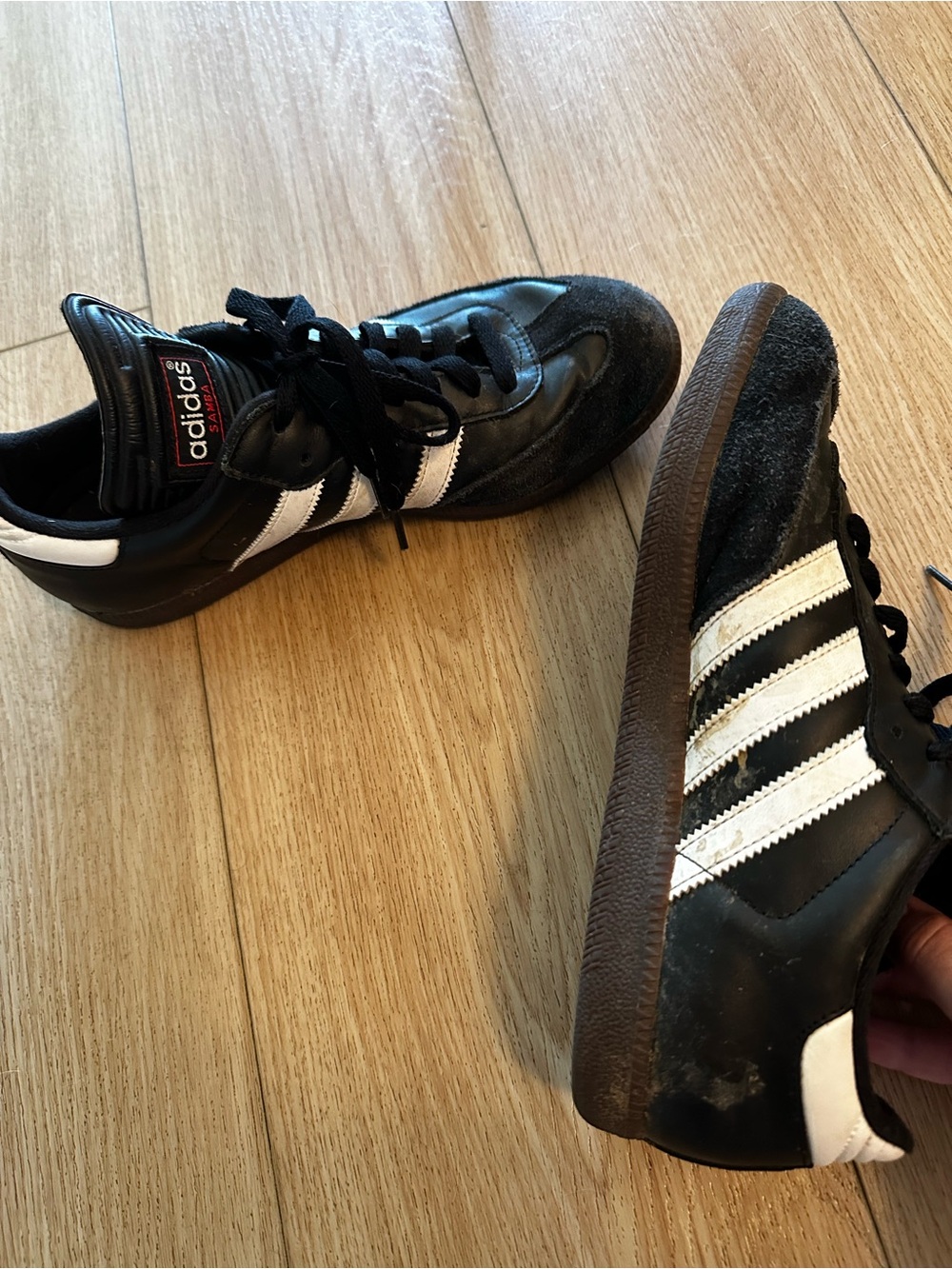 adidas Black and White Classic Samba Sneakers - Picture 3 of 5